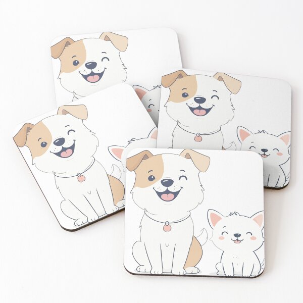 Item preview, Cute Kawaii Dog and Kitten Illustration designed and sold by BestChoiceService.