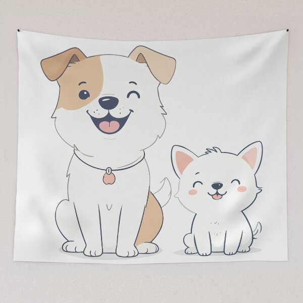 Item preview, Cute Kawaii Dog and Kitten Illustration designed and sold by BestChoiceService.