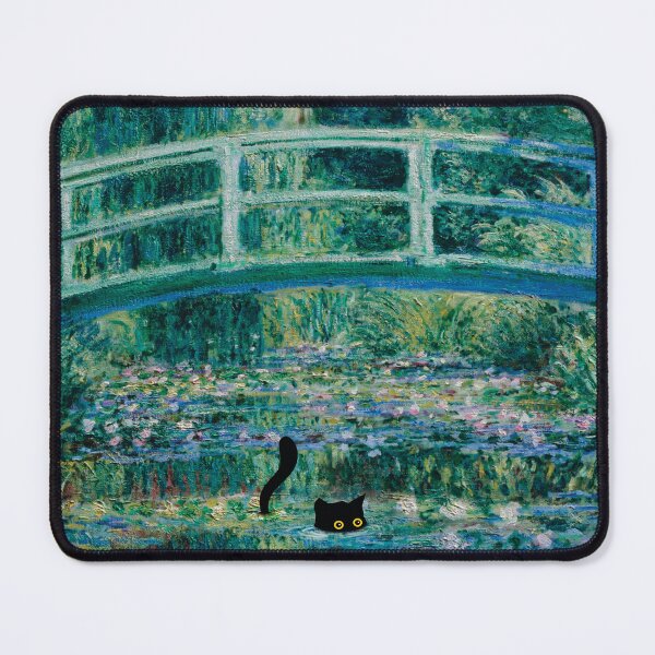 Item preview, Cat Print Monet Waterlily - Monet Water Lilies Cat designed and sold by PurrfectHome.