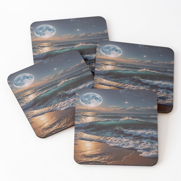 Item preview, Moonlit Ocean Waves designed and sold by BeautifulVirtues.