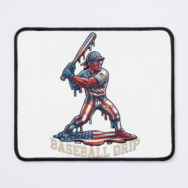 Item preview, Baseball Player American Man Melts Ice Patriotic American Flag | Funny Kawaii USA Sport Cool Art Design designed and sold by MyTeeSh.