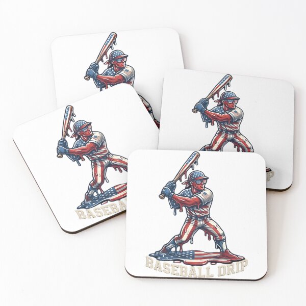 Item preview, Baseball Player American Man Melts Ice Patriotic American Flag | Funny Kawaii USA Sport Cool Art Design designed and sold by MyTeeSh.
