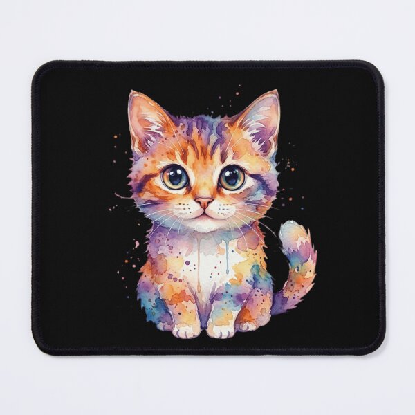 Item preview, Cute Watercolor Cat - Big Eyes Soft Shading Animal Illustration designed and sold by WowDezign.