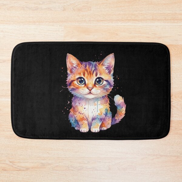 Item preview, Cute Watercolor Cat - Big Eyes Soft Shading Animal Illustration designed and sold by WowDezign.