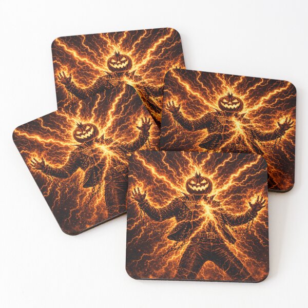 Item preview, Headless Horseman Lightning Power – Fiery Gothic Halloween Art designed and sold by TheHorsemanRidesAgain.