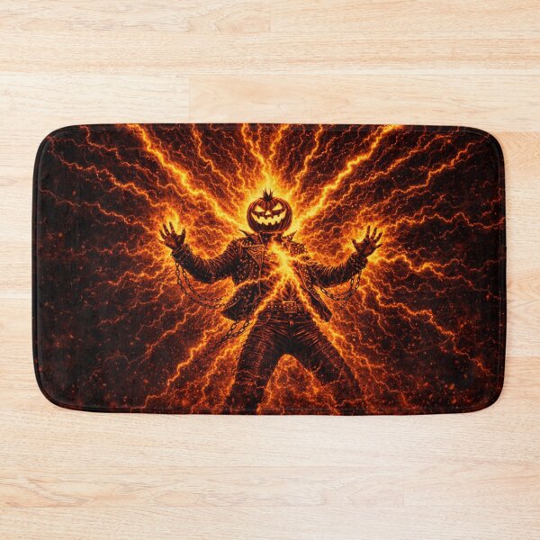 Item preview, Headless Horseman Lightning Power – Fiery Gothic Halloween Art designed and sold by TheHorsemanRidesAgain.