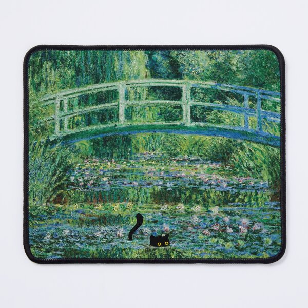 Item preview, Cat Print Monet Waterlily - Monet Water Lilies Cat designed and sold by PurrfectHome.