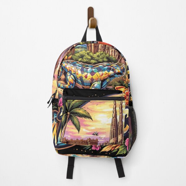 Item preview, Barcelona Landmarks Sunset Travel Art designed and sold by HntGaming.