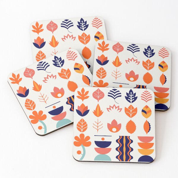Item preview, Mid Century Modern Botanical Set | Abstract Leaves Collection | Retro Minimalist Wall Art designed and sold by zenarty design.