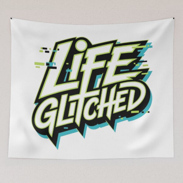 Item preview, Life Glitched: Bold Graffiti Glitch Logo designed and sold by NewUSShop.