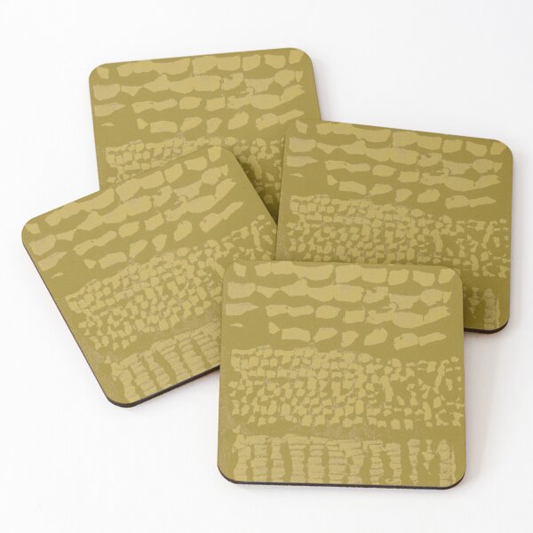Item preview, Three Grains Textured Monoprint - Ochre + Saffron designed and sold by Irene Estelle.