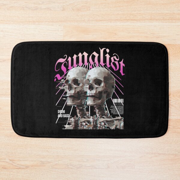 Item preview, DRUM AND BASS  - 2 Skelly DNB (white)  designed and sold by Discothreadz.
