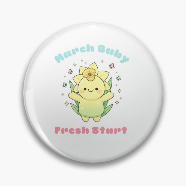 Item preview, Cute Kawaii Pastel Daffodil Flower Character - March Birthday Baby designed and sold by Tiny Zoom.