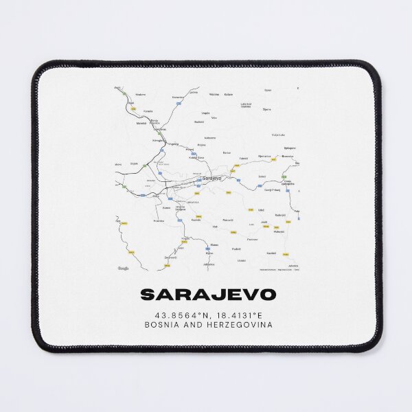 Item preview, Sarajevo Bosnia Minimalist Map Poster | Modern City Street Map Art designed and sold by RM-Journey.