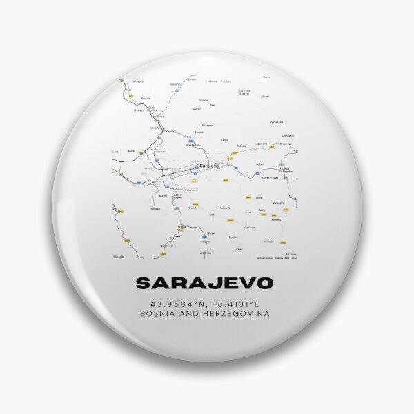 Item preview, Sarajevo Bosnia Minimalist Map Poster | Modern City Street Map Art designed and sold by RM-Journey.