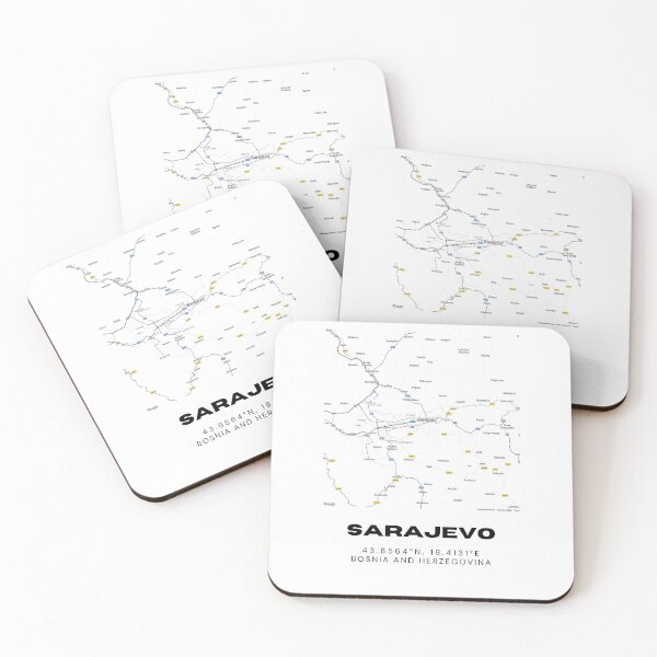 Item preview, Sarajevo Bosnia Minimalist Map Poster | Modern City Street Map Art designed and sold by RM-Journey.