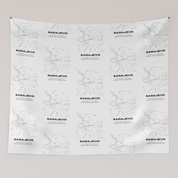 Item preview, Sarajevo Bosnia Minimalist Map Poster | Modern City Street Map Art designed and sold by RM-Journey.