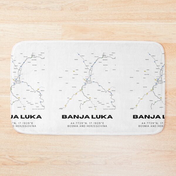 Item preview, Banja Luka Bosnia Minimalist Map Poster | Elegant City Layout Art designed and sold by RM-Journey.