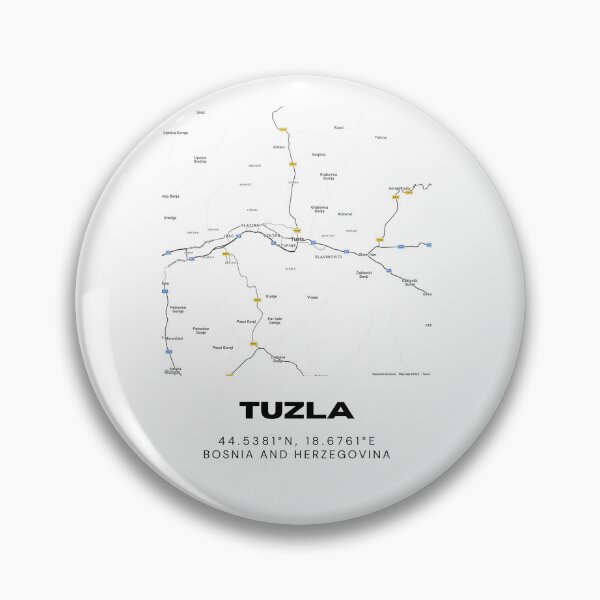 Item preview, Tuzla Bosnia Minimalist Map Print | Contemporary City Map Poster designed and sold by RM-Journey.