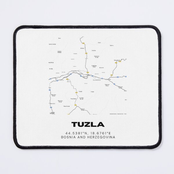 Item preview, Tuzla Bosnia Minimalist Map Print | Contemporary City Map Poster designed and sold by RM-Journey.