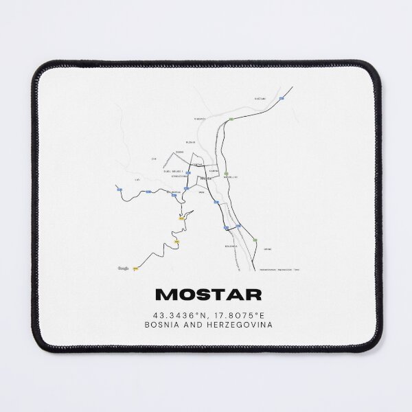 Item preview, Mostar Bosnia Minimalist Map Poster | Iconic City Map Wall Art designed and sold by RM-Journey.