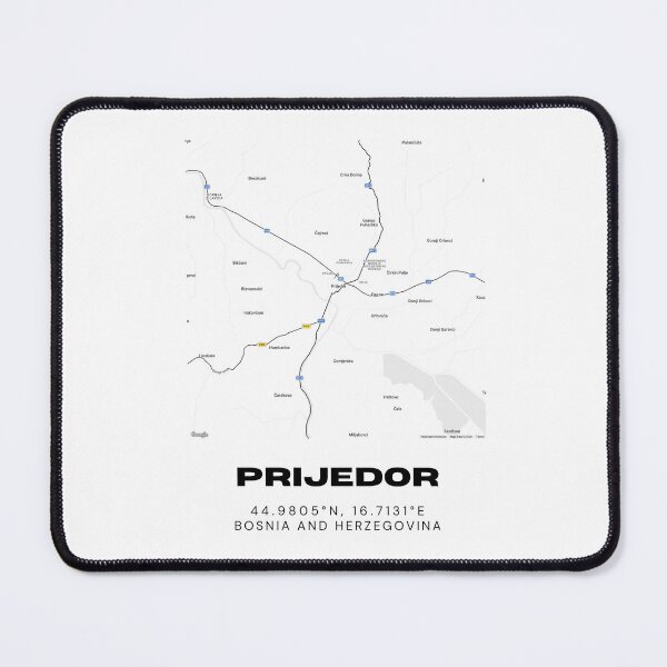 Item preview, Prijedor Bosnia Minimalist Map Poster | Modern Street Map Design designed and sold by RM-Journey.