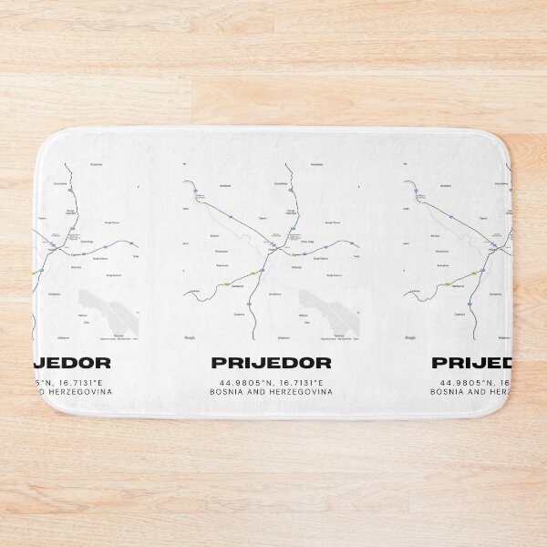 Item preview, Prijedor Bosnia Minimalist Map Poster | Modern Street Map Design designed and sold by RM-Journey.