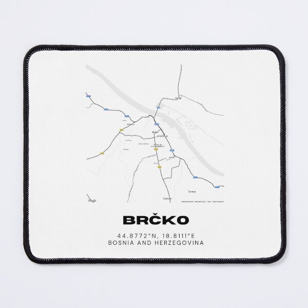 Item preview, Brčko Bosnia Minimalist Map Print | Contemporary City Art designed and sold by RM-Journey.