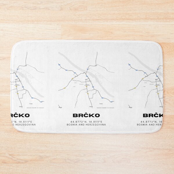Item preview, Brčko Bosnia Minimalist Map Print | Contemporary City Art designed and sold by RM-Journey.