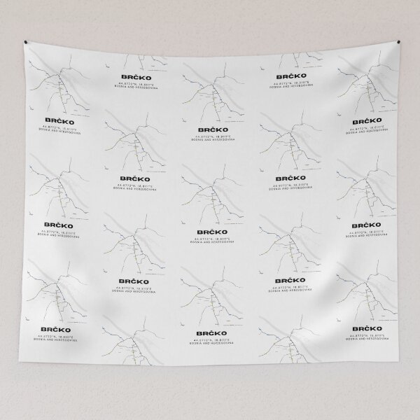 Item preview, Brčko Bosnia Minimalist Map Print | Contemporary City Art designed and sold by RM-Journey.