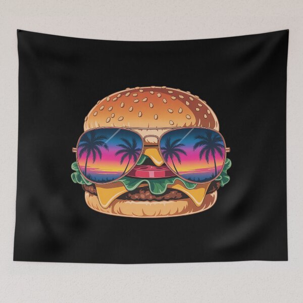 Item preview, Burger Art Summer Sunglasses Hamburger Cheeseburger designed and sold by TrinaEspinoza.