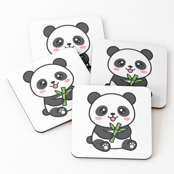 Item preview, Kawaii Panda Eating Bamboo Chibi designed and sold by mikergolama.