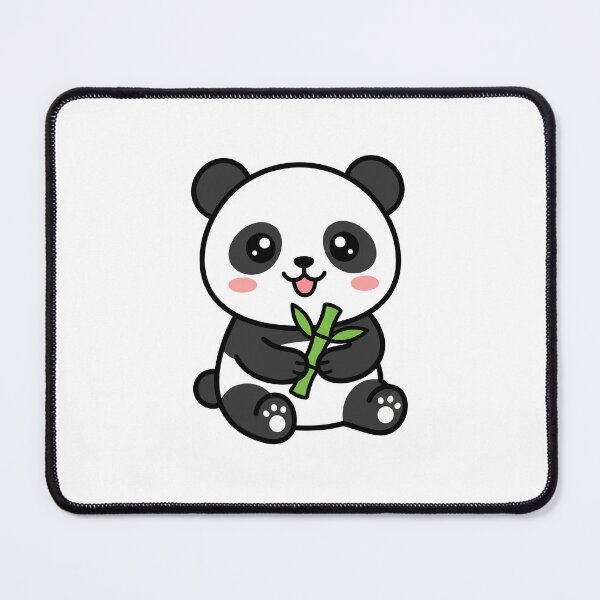 Item preview, Kawaii Panda Eating Bamboo Chibi designed and sold by mikergolama.