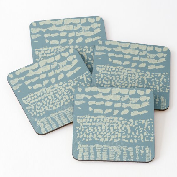 Item preview, Three Grains Textured Monoprint - Peacock + Tea designed and sold by Irene Estelle.