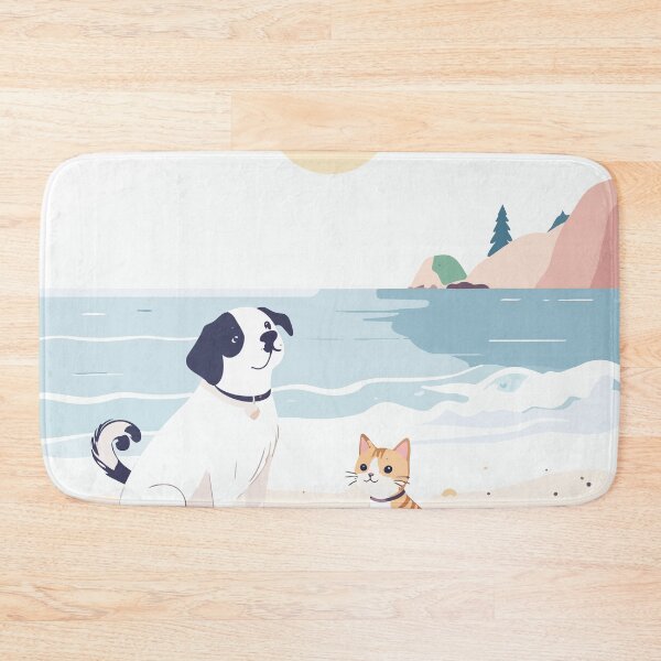 Item preview, Happy Kawaii Dog and Cat Under Sun designed and sold by BestChoiceService.