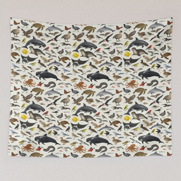 Item preview, Animals of Hawaii Retro Style Wildlife Identification Chart designed and sold by kakarikihill.