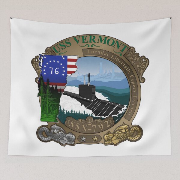 Item preview, USS Vermont SSN-792 Virginia-class Submarine Emblem designed and sold by CharlieDesings.