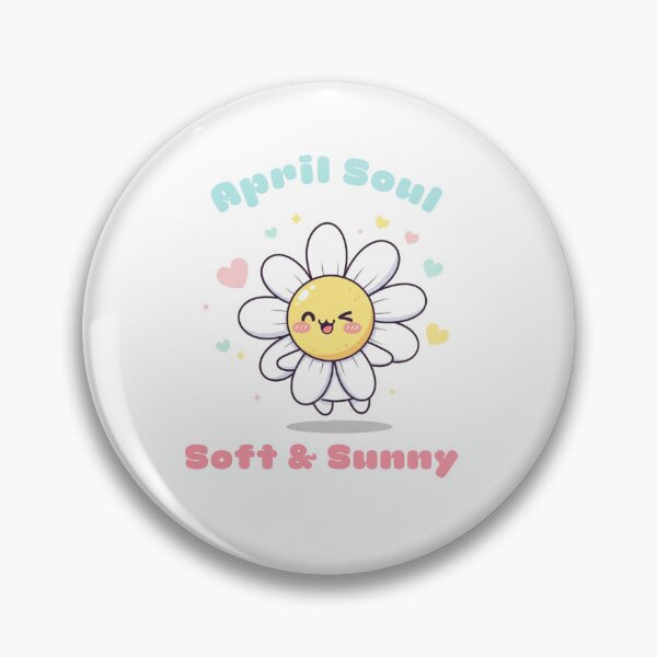 Item preview, Cute Kawaii Pastel Daisy Flower Character - April Birthday Baby designed and sold by Tiny Zoom.