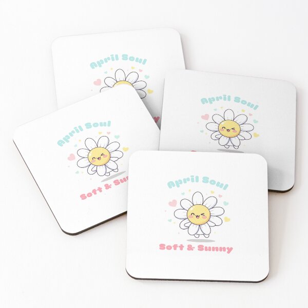 Item preview, Cute Kawaii Pastel Daisy Flower Character - April Birthday Baby designed and sold by Tiny Zoom.