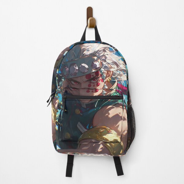 Item preview, Tengen Uzui Demon Slayer Flashy Jewels Teal High Contrast Portrait designed and sold by earlobejerk.