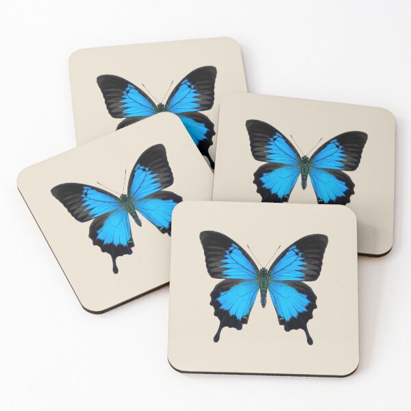Item preview, Electric Blue Swallowtail / Grand Papillon Bleu designed and sold by FrancophileFun.
