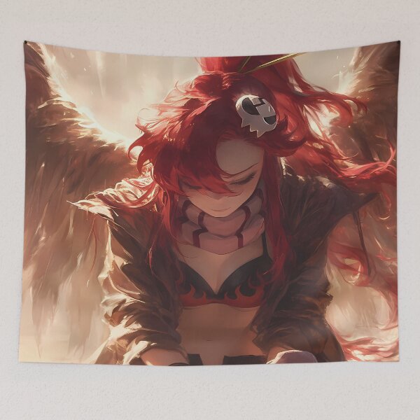 Item preview, Yoko Littner Gurren Lagann Red Hair Wings Warm Light designed and sold by earlobejerk.