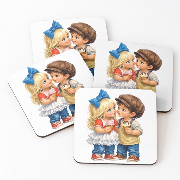 Item preview, Vintage Style Children's Duo with Ice Cream designed and sold by CHRIST5000.