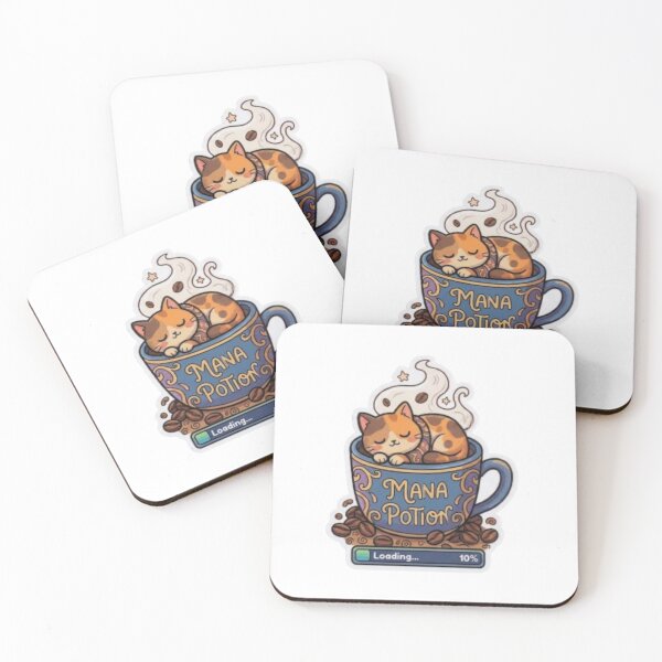 Item preview, Cat Café Mana Potion Gamer designed and sold by NeverlandBia.
