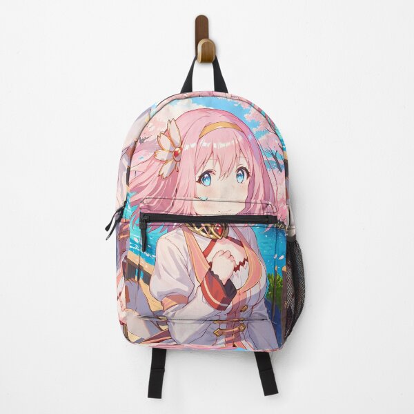 Item preview, Copy of Mayoi Hachikuji Bakemonogatari Playful Blue Sky BackpackYui Princess Connect Anime Girl Sakura Bloom Riverside Scene designed and sold by TanglenRabbit.