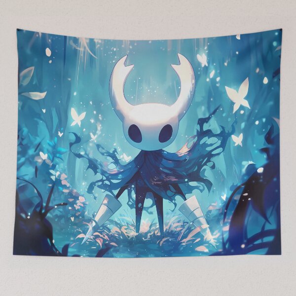 Item preview, Hollow Knight Hollow Knight Blue Glow Forest Butterflies Mystic designed and sold by earlobejerk.