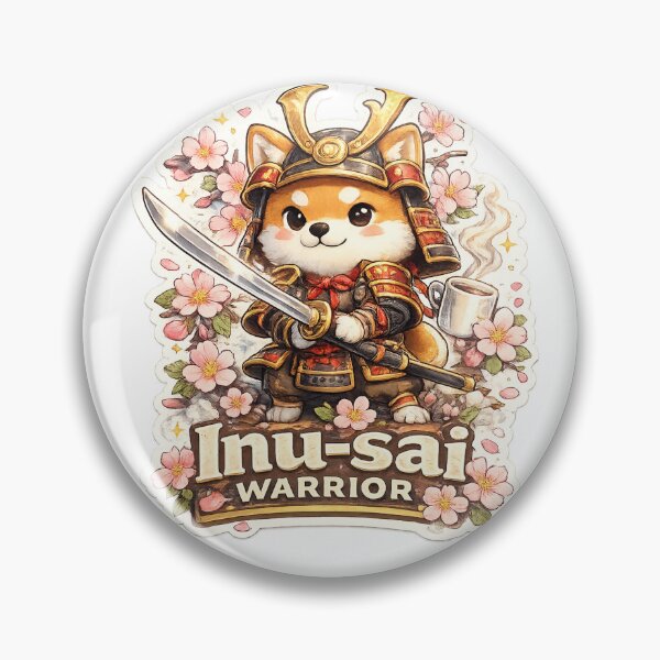 Item preview, Adorable Shiba Inu Samurai Sticker designed and sold by SparkVault.