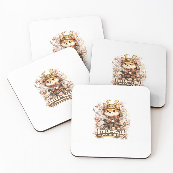 Item preview, Adorable Shiba Inu Samurai Sticker designed and sold by SparkVault.