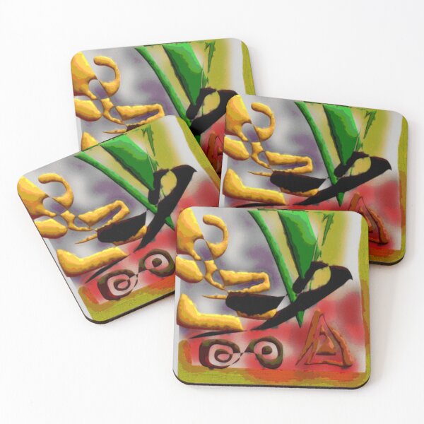 Item preview, golden relics colorful geometric abstract designs designed and sold by SmashingDeals.