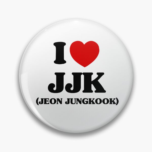Item preview, i love jjk (jeon jungkook) pin button designed and sold by paradise7shop.
